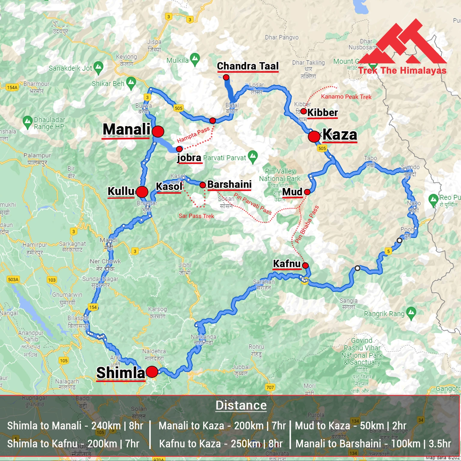 How to Reach Kanamo Peak Trek Expedition Map
